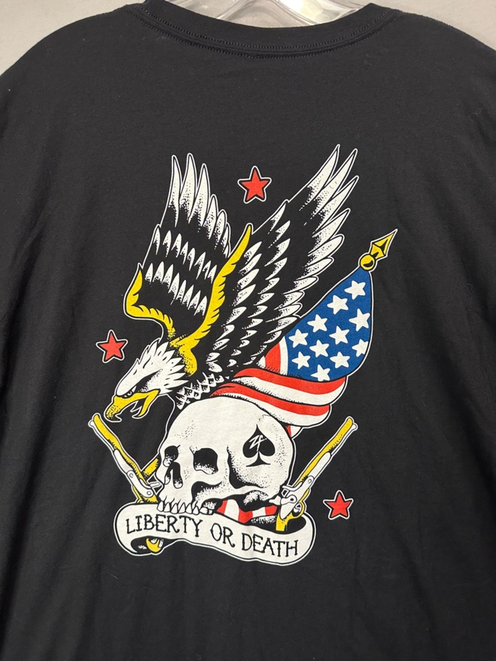 Zero Foxtrot Men’s Black Liberty Or Death Graphic Crew Tee